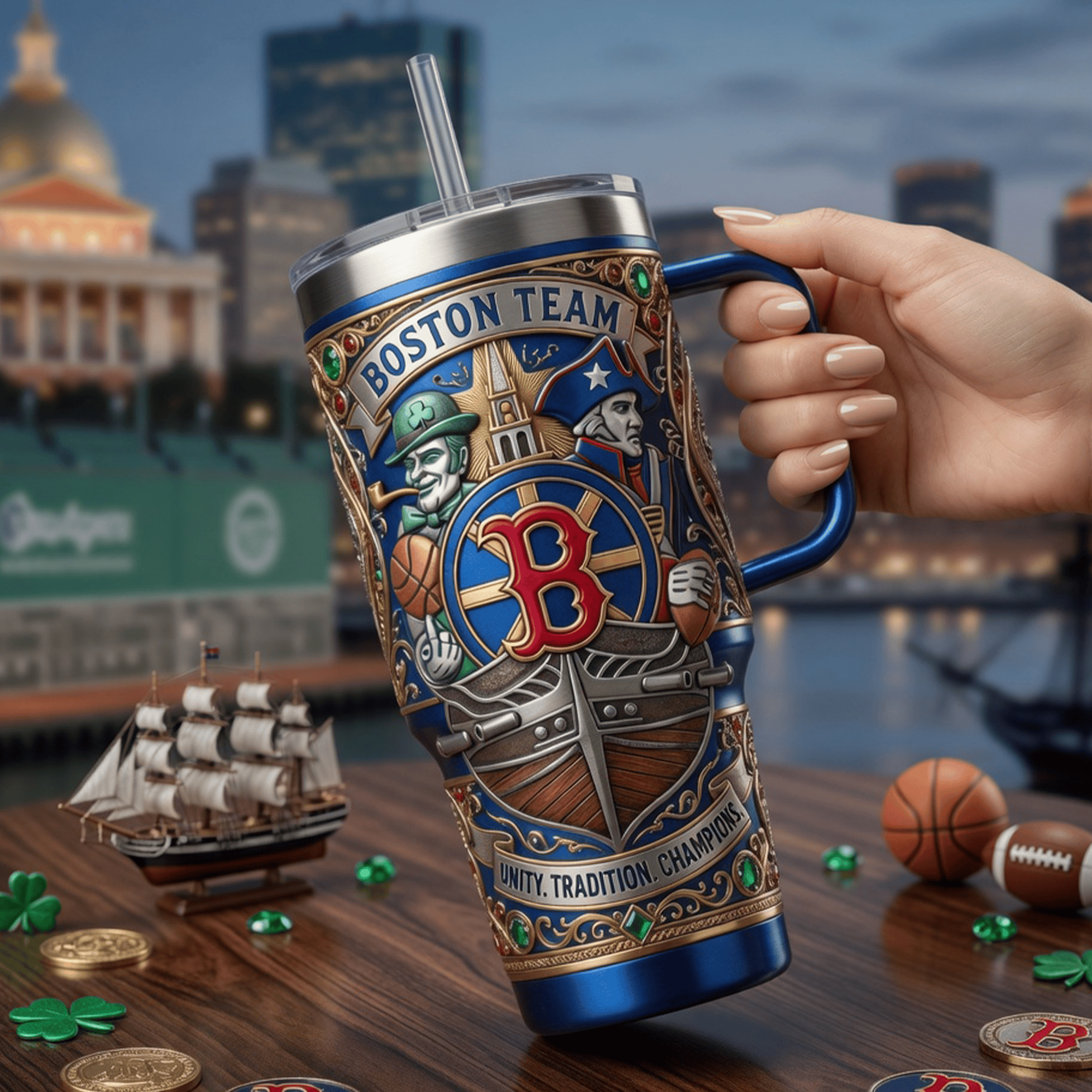 Premium BSTS 40oz Tumbler With Handle LNTH