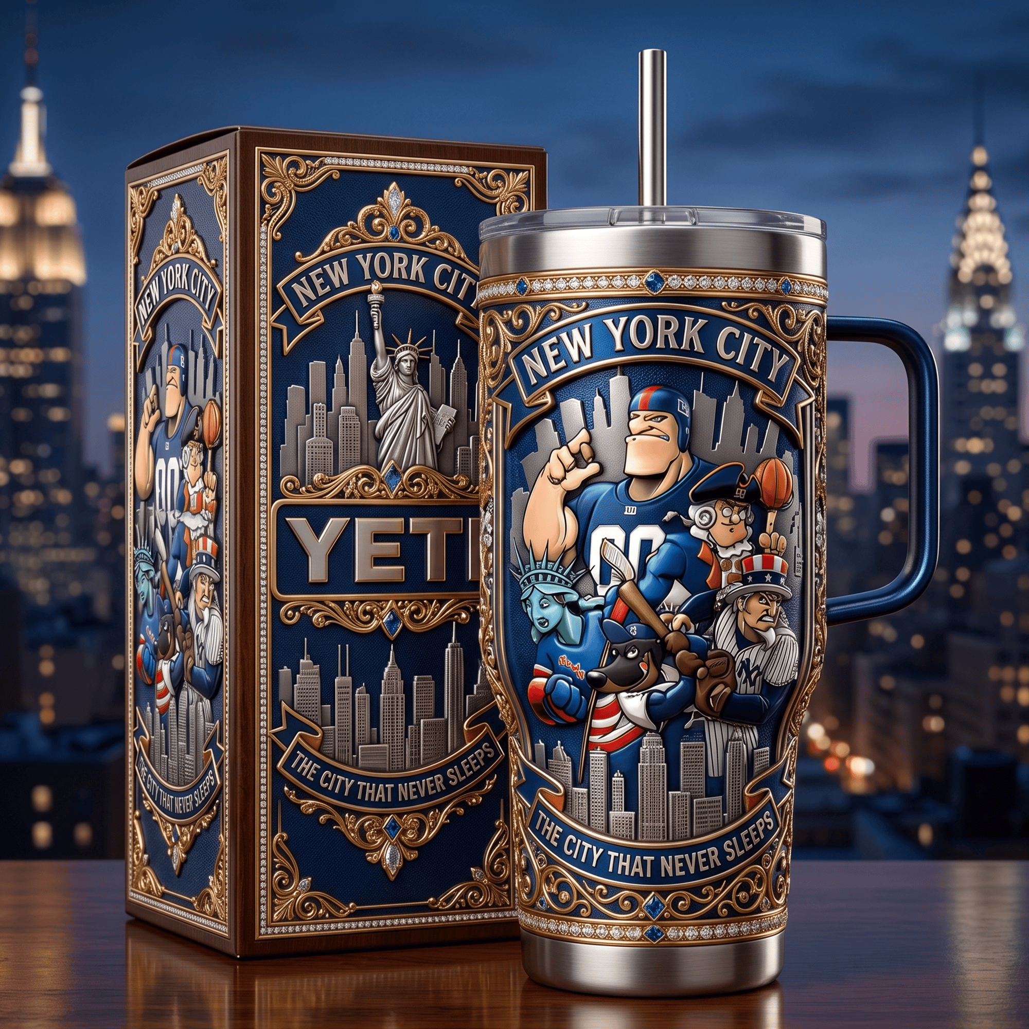 Premium NYCS 40oz Tumbler With Handle LNTH