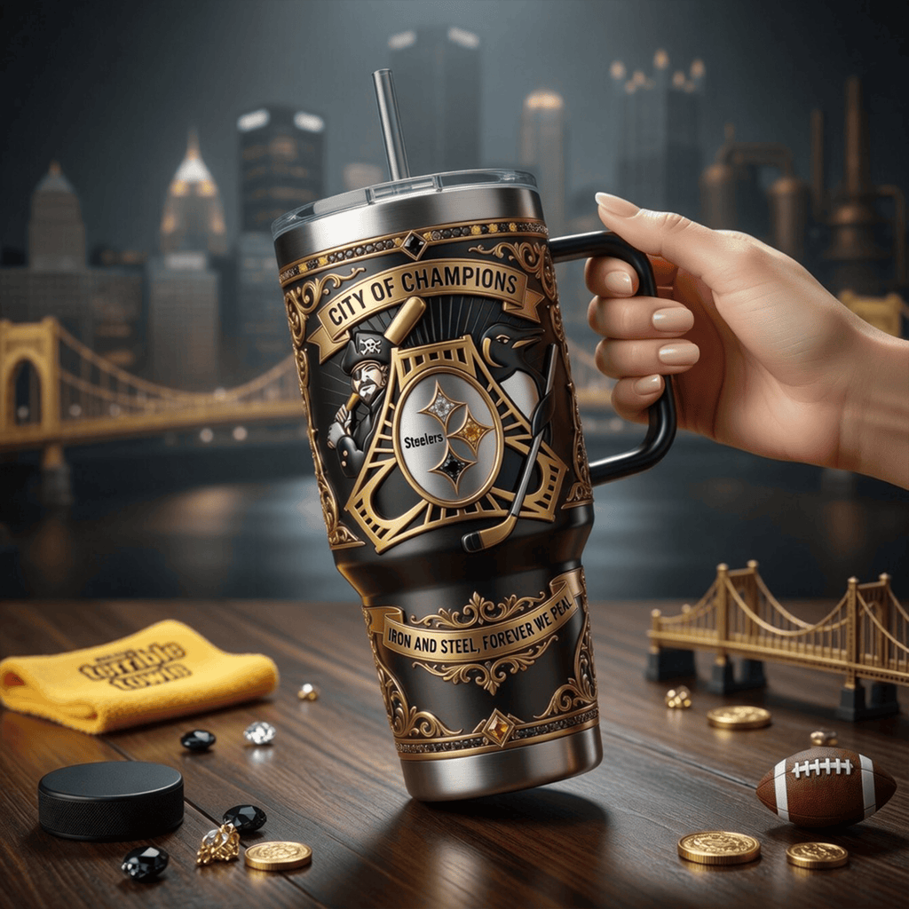 Premium PTBG 40oz Tumbler With Handle LNTH