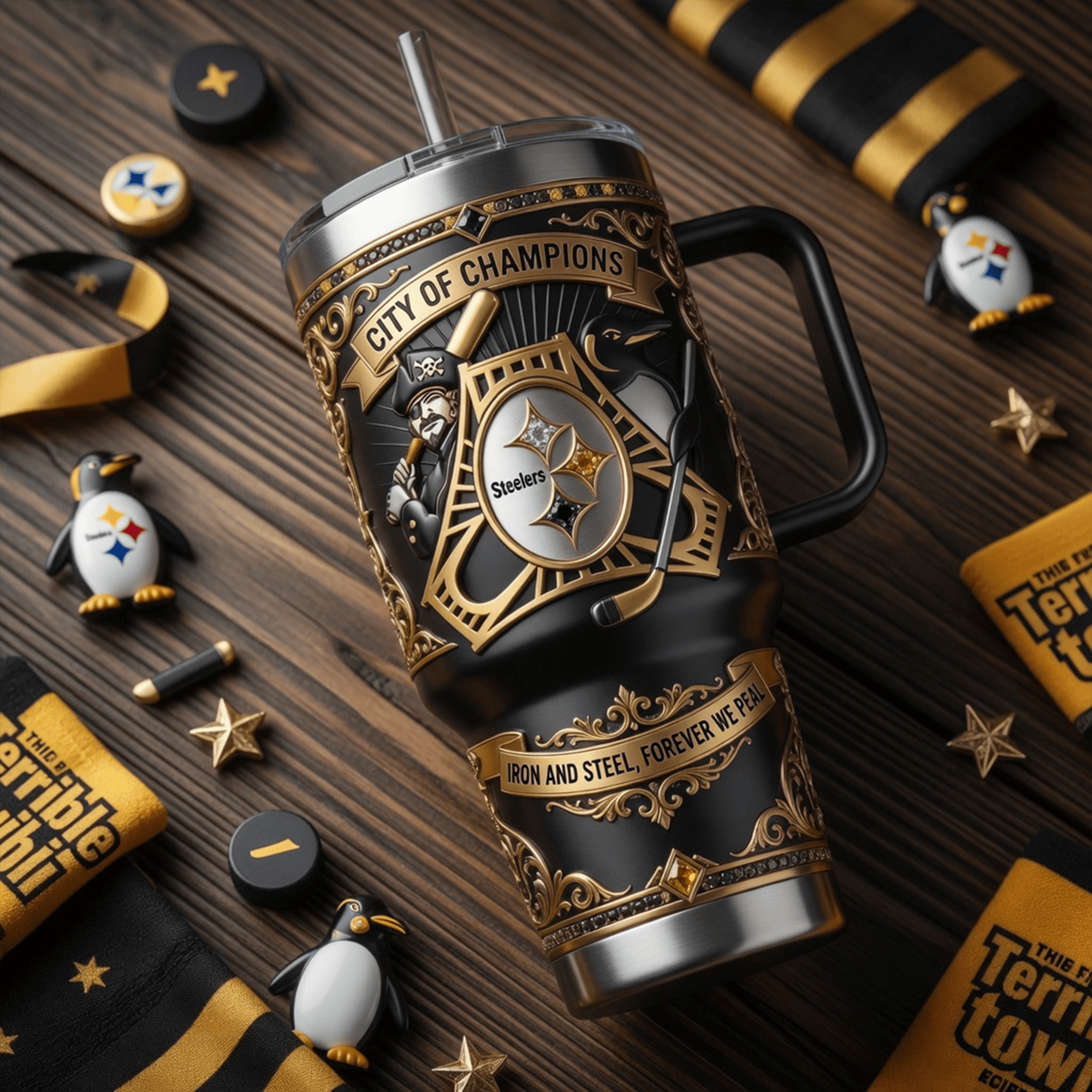 Premium PTBG 40oz Tumbler With Handle LNTH